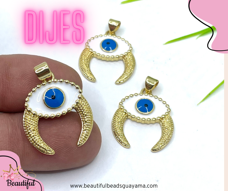 18KGP Eye Charm 1pc