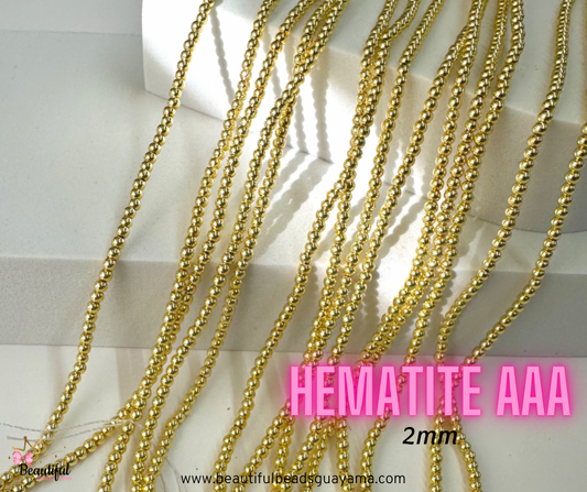 Hematite AAA 2mm Golden
