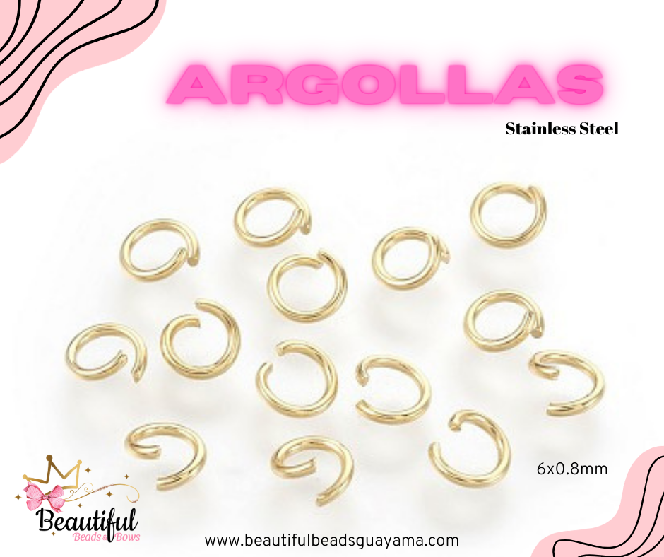 304SS Argollas 6x0.8mm 100pc