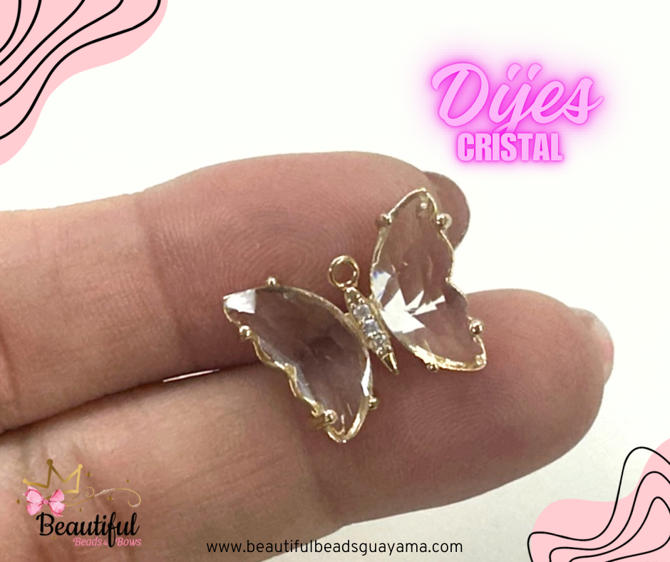 Glass Butterfly Pendant 1pc