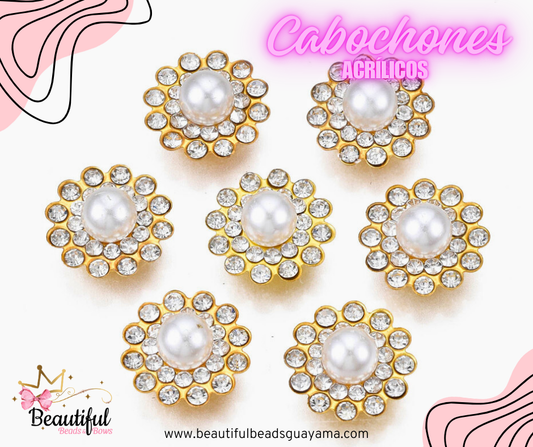 Rhinestone Pearl 10pc