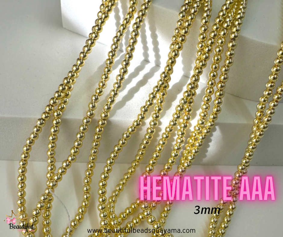 Hematite AAA 3mm Golden