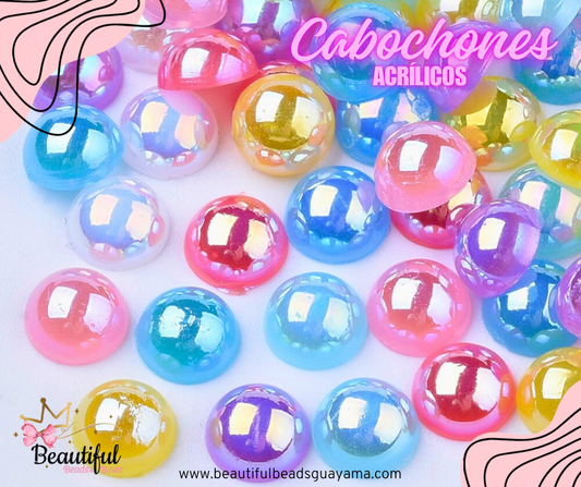 AB Mixed Cabochon 6mm 100pc