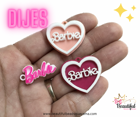 Dijes Barbie Heart 1pc