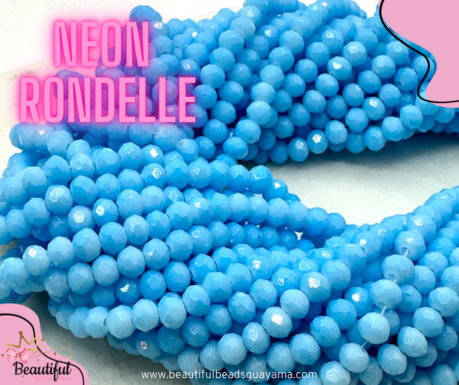 Neon Color Rondelle Beads 4mm