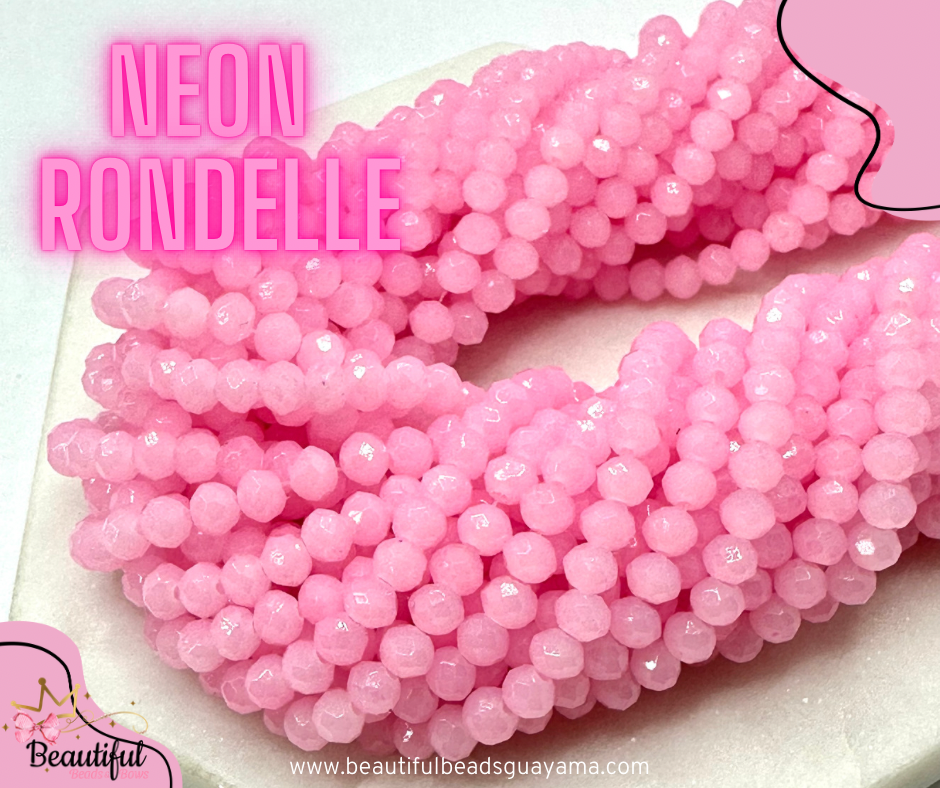 Neon Color Rondelle Beads 4mm