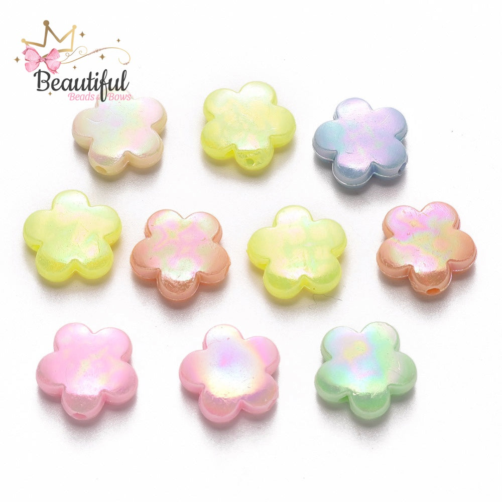 Flower AB acrylic Beads