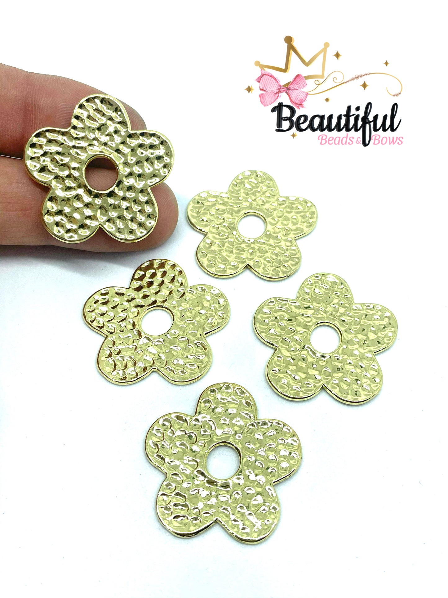 Plating Alloy Flower Spacer 2pc