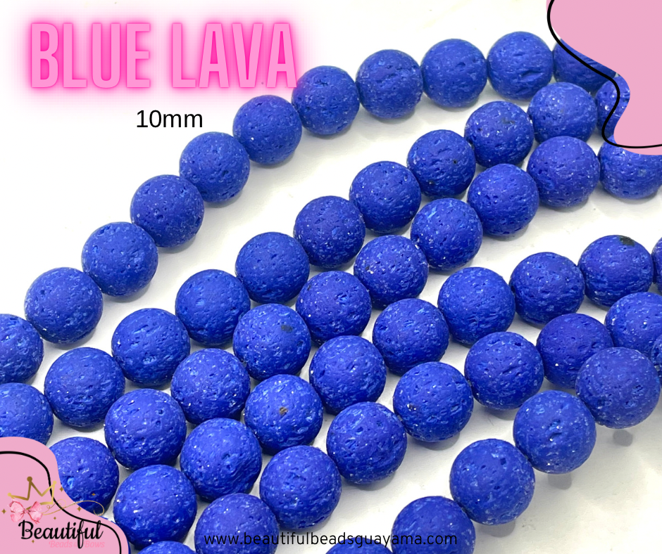 Lava Beads 10mm Blue