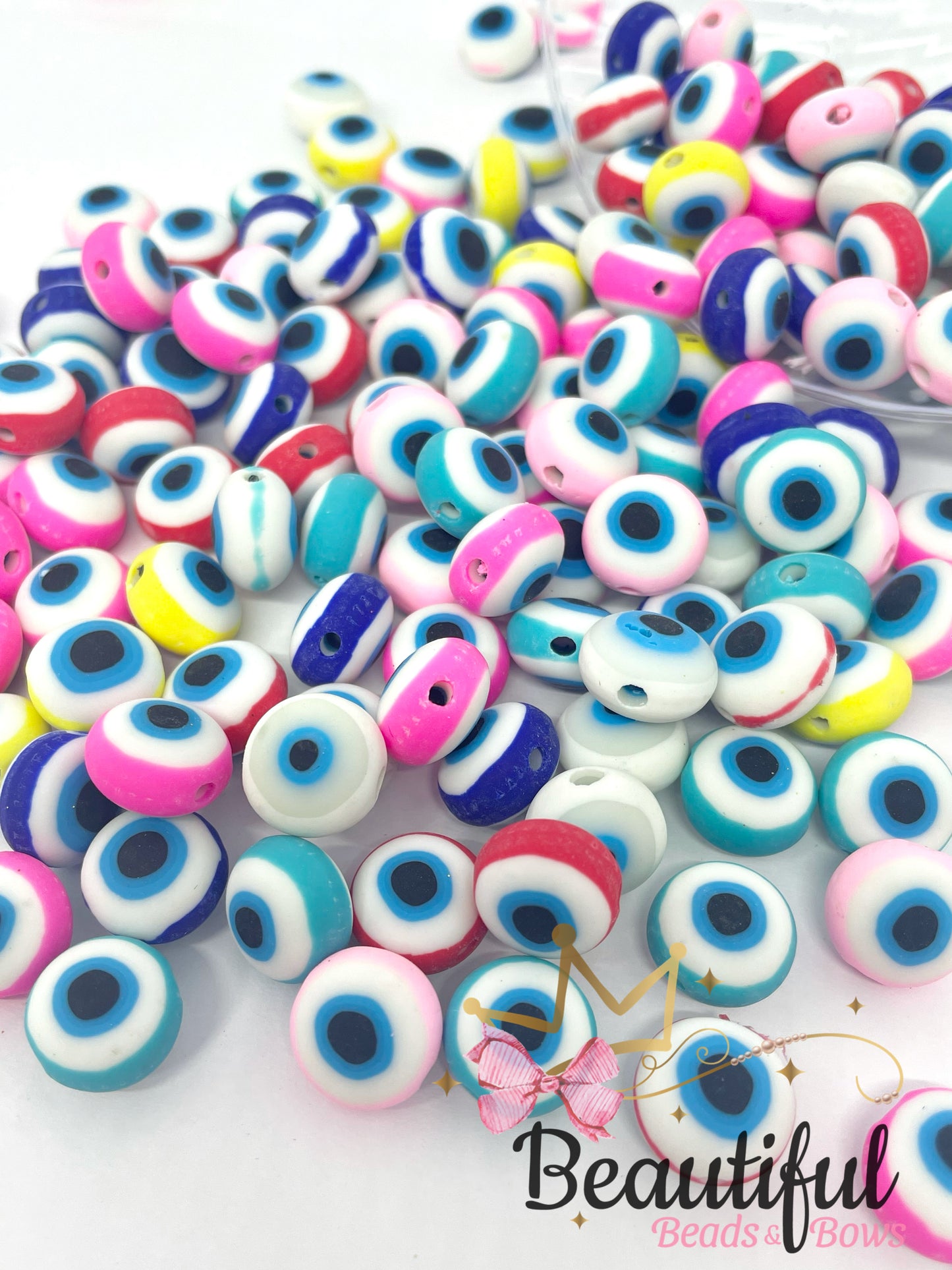 Round Eye Clay Beads