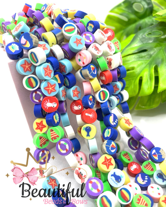 Polymer Clay Beads Summer