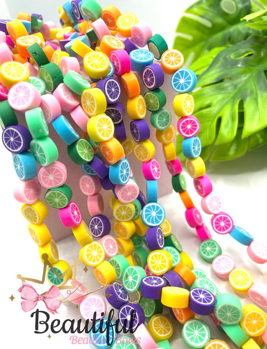 Polymer Clay Beads Lemons